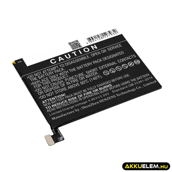 Utángyártott OnePlus mobil Li-Polymer akkumulátor 3.85V 3000mAh BLP633 - CameronSino