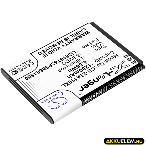 Utángyártott ZTE mobil Li-ion akkumulátor 3.8V 1200mAh Li3816T43P3h604550, Li3715T42P3h604550 - CameronSino