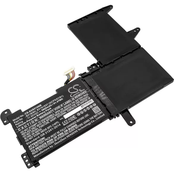 Utángyártott Asus laptop Li-Polymer akkumulátor 11.52V 3600mAh B31Bi9H, 0B200-02590000 - CameronSino