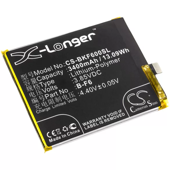 Utángyártott Vivo mobil Li-Polymer akkumulátor 3.85V 3400mAh B-F6 - CameronSino