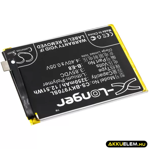 Utángyártott BBK mobil Li-Polymer akkumulátor 3.85V 3250mAh B-E8 - CameronSino