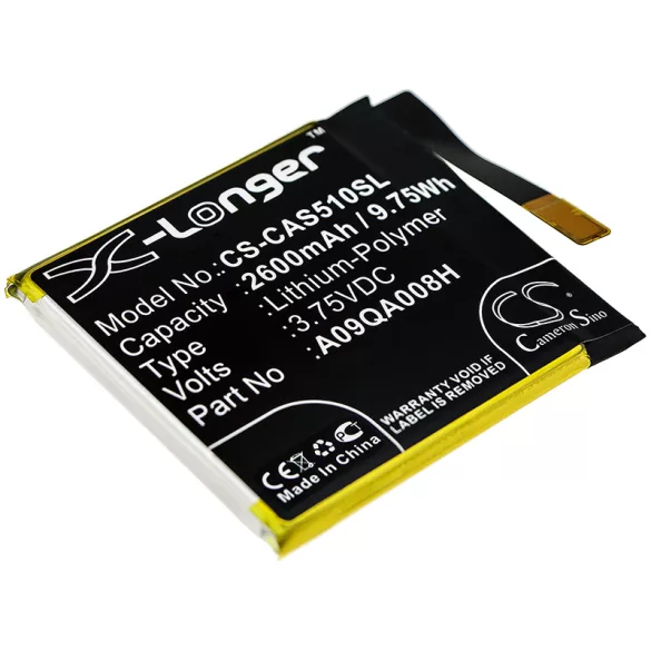 Utángyártott CAT mobil Li-Polymer akkumulátor 3.75V 2600mAh A09QA008H, 023.B0008.0061 - CameronSino