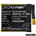 Utángyártott CAT mobil Li-Polymer akkumulátor 3.75V 2600mAh A09QA008H, 023.B0008.0061 - CameronSino