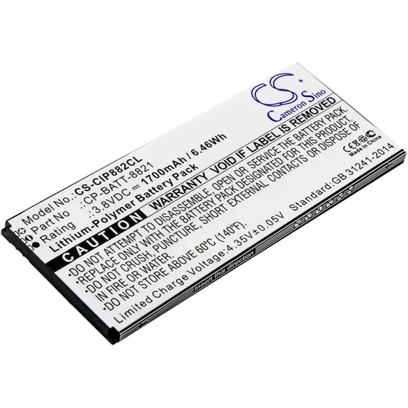 Utángyártott Cisco Vezeték nélküli telefon Li-Polymer akkumulátor 3.8V 1700mAh CP-BATT-8821, GP-S10-374192-010H - CameronSino