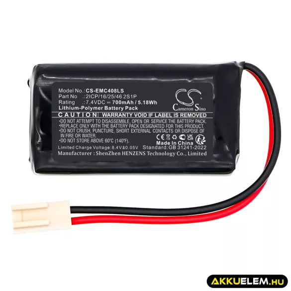 Utángyártott SUUNAVIIDAGA Vészvilágítás Li-Polymer akkumulátor 7.4V 700mAh - CameronSino
