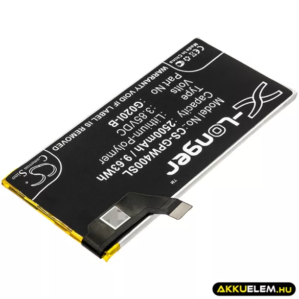 Utángyártott Google mobil Li-Polymer akkumulátor 3.85V 2500mAh G020I-B - CameronSino
