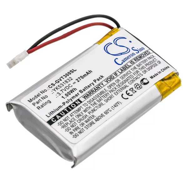 Utángyártott Golf Buddy GPS Li-Polymer akkumulátor 3.7V 270mAh YK531832 - CameronSino