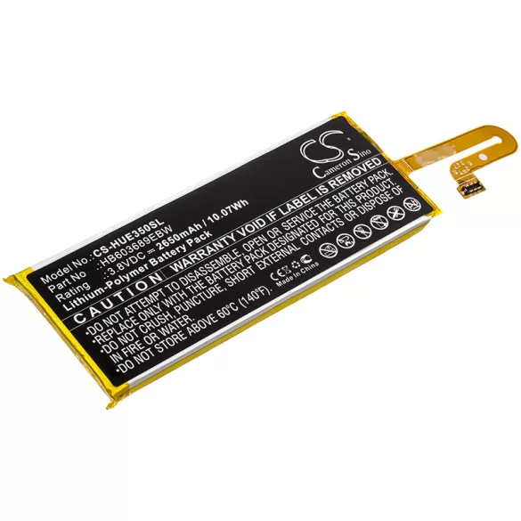 Utángyártott Huawei Hotspot Li-Polymer akkumulátor 3.8V 2650mAh HB603689EBW - CameronSino