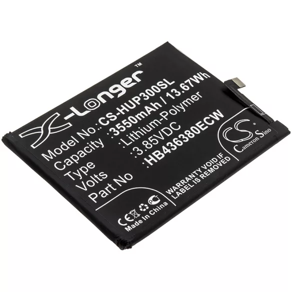 Utángyártott Huawei mobil Li-Polymer akkumulátor 3.85V 3550mAh HB436380ECW - CameronSino