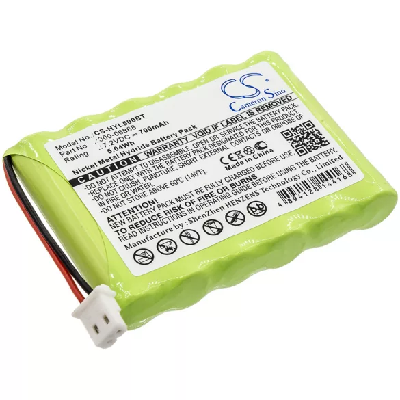 Utángyártott ADT Riasztó rendszer Ni-MH akkumulátor 7.2V 700mAh - CameronSino