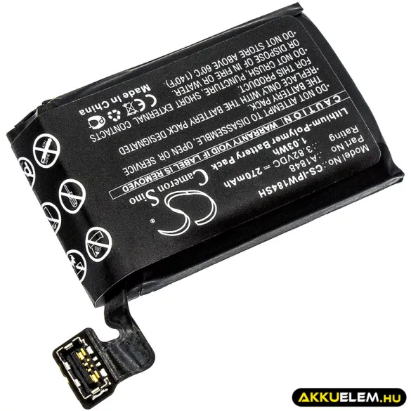 Utángyártott Apple Okosóra Li-Polymer akkumulátor 3.82V 270mAh A1848 - CameronSino