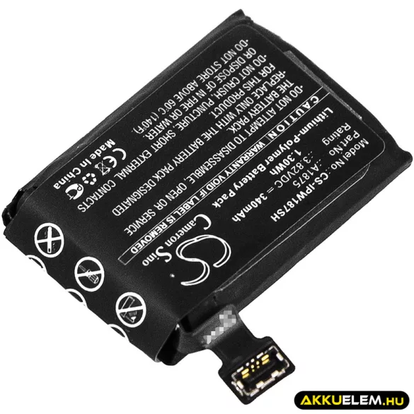 Utángyártott Apple Okosóra Li-Polymer akkumulátor 3.82V 340mAh A1875 - CameronSino