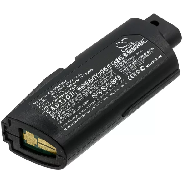 Utángyártott Intermec Vonalkód szkenner Li-ion akkumulátor 3.7V 3400mAh AB3, AB19 - CameronSino