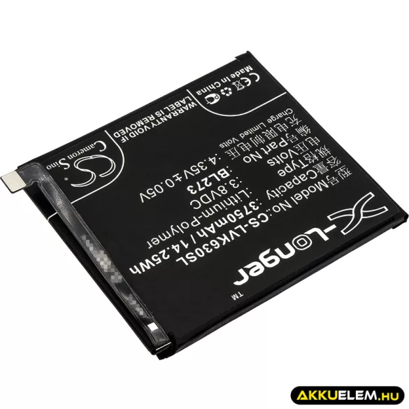 Utángyártott Lenovo mobil Li-Polymer akkumulátor 3.8V 3750mAh BL273 - CameronSino
