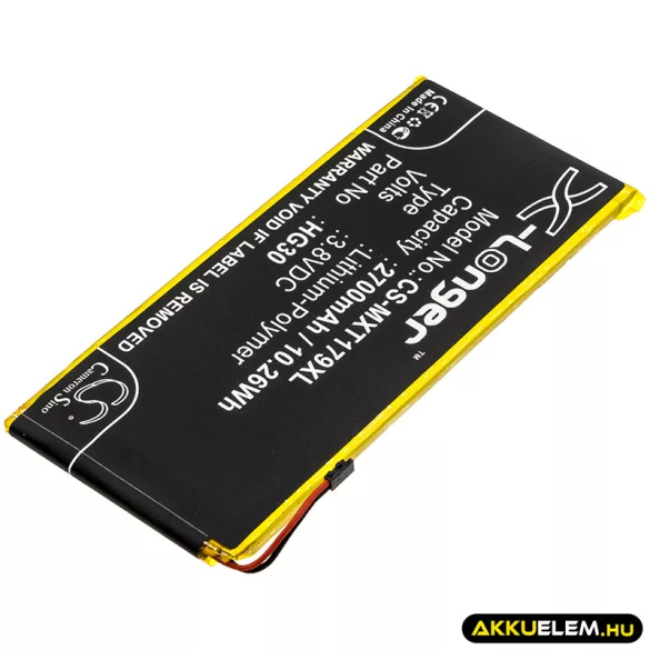Utángyártott Motorola mobil Li-Polymer akkumulátor 3.8V 2700mAh HG30 - CameronSino