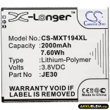 Utángyártott Motorola mobil Li-Polymer akkumulátor 3.8V 2000mAh JE30 - CameronSino