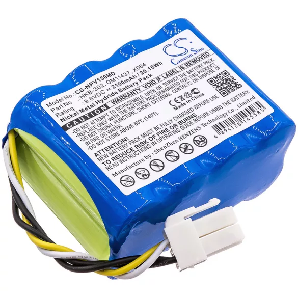 Utángyártott Nihon Kohden Orvosi Ni-MH akkumulátor 9.6V 2100mAh NKB-302, OM11437 - CameronSino