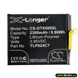 Utángyártott Alcatel mobil Li-Polymer akkumulátor 3.85V 2300mAh TLP024C7 - CameronSino