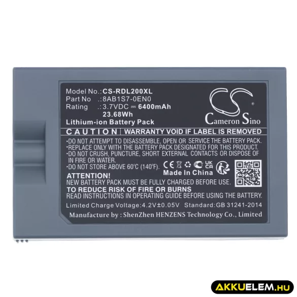 Utángyártott Ring biztonsági kamera Li-ion akkumulátor 3.7V 6400mAh 8AB1S7-0EN0, V4 - CameronSino