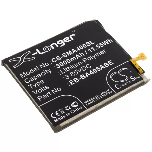 Utángyártott Samsung mobil Li-Polymer akkumulátor 3.85V 3000mAh EB-BA405ABE, GH82-19582A - CameronSino
