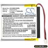Utángyártott Sony Vezeték nélküli fejhallgató Li-Polymer akkumulátor 3.7V 1000mAh 1588-0911, LIS1662HNPC - CameronSino
