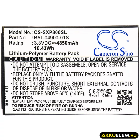 Utángyártott Sonim mobil Li-Polymer akkumulátor 3.8V 4850mAh BAT-04900-01S - CameronSino