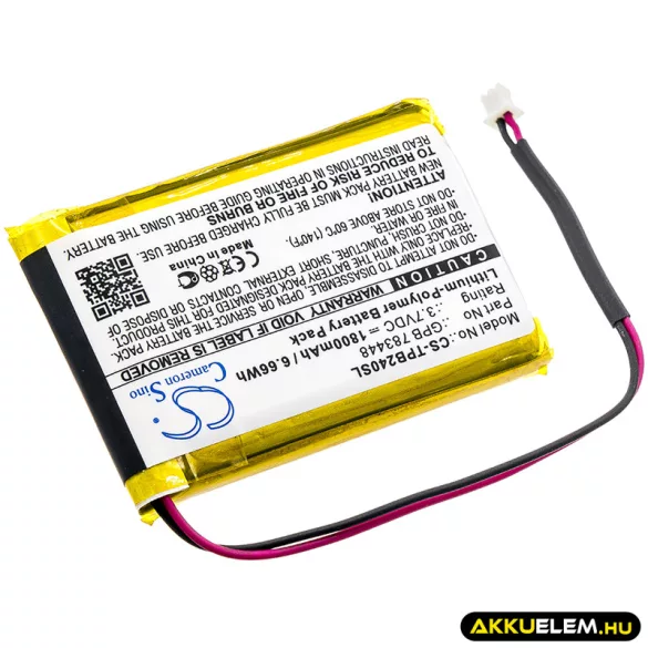 Utángyártott Telex Vezeték nélküli fejhallgató Li-Polymer akkumulátor 3.7V 1800mAh GPB 783448 - CameronSino