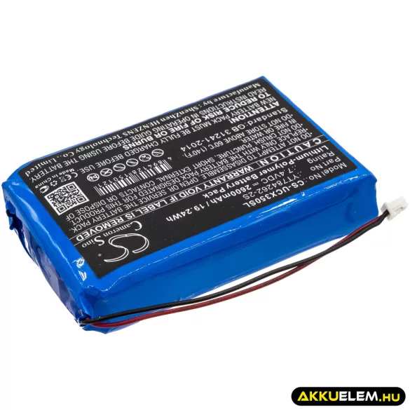 Utángyártott Uniwell Pénztárgép Li-Polymer akkumulátor 7.4V 2600mAh YT784262-2S - CameronSino