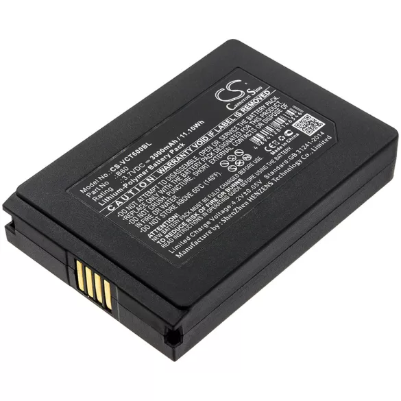 Utángyártott VECTRON Fizetési terminál Li-Polymer akkumulátor 3.7V 3000mAh B60 - CameronSino