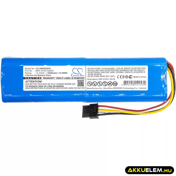 Utángyártott Roborock porszívó Li-ion akkumulátor 14.4V 5200mAh - CameronSino