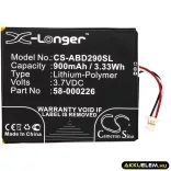 Utángyártott Amazon E-könyv Li-Polymer akkumulátor 3.7V 900mAh 26S1019, 58-000226 - CameronSino