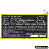 Utángyártott Acer Tablet Li-Polymer akkumulátor 3.7V 6000mAh PR-279594N, PR-279594N(1ICP3/95/94-2) - CameronSino