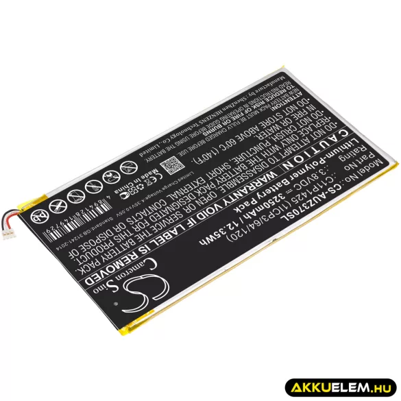 Utángyártott Asus Tablet Li-Polymer akkumulátor 3.8V 3250mAh 0B200-01510100, C11P1425 (1ICP3/64/120) - CameronSino