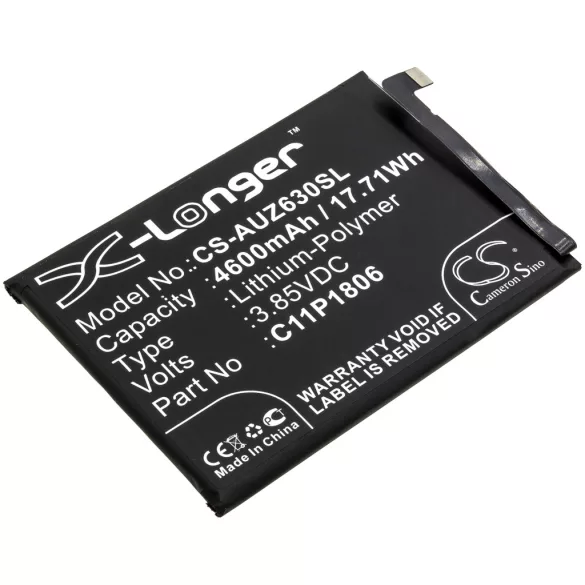 Utángyártott Asus mobil Li-Polymer akkumulátor 3.85V 4600mAh C11P1806, 1ICP5/65/87 - CameronSino