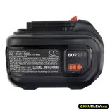 Utángyártott Black & Decker Fűnyíró Li-ion akkumulátor 60V 2500mAh LBX1560, LBX2560 - CameronSino