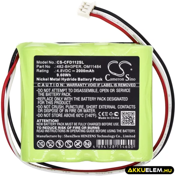 Utángyártott Chatillon egyéb Ni-MH akkumulátor 4.8V 2000mAh 482-BH3PER, 552096 - CameronSino