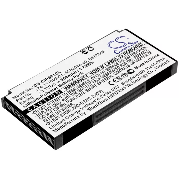 Utángyártott Cisco Vezeték nélküli telefon Li-Polymer akkumulátor 3.7V 500mAh 74-111509-01, E472248 - CameronSino