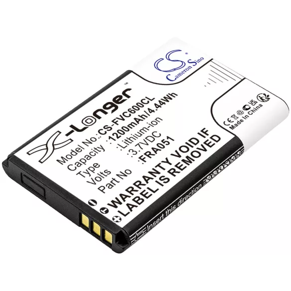 Utángyártott FRITZ!Fon Vezeték nélküli telefon Li-ion akkumulátor 3.7V 1200mAh  523450AR1000, 312BAT026 - CameronSino