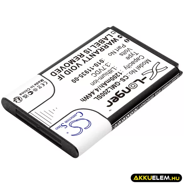 Utángyártott Garmin GPS Li-ion akkumulátor 3.7V 1200mAh 010-11935-00 - CameronSino