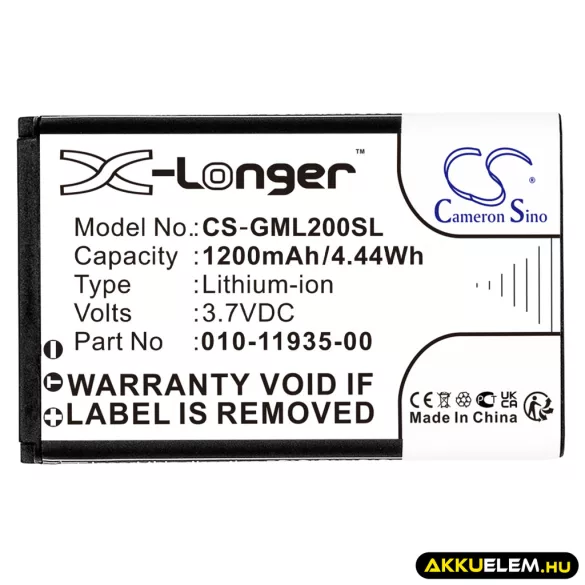 Utángyártott Garmin GPS Li-ion akkumulátor 3.7V 1200mAh 010-11935-00 - CameronSino