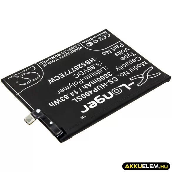 Utángyártott Huawei mobil Li-Polymer akkumulátor 3.85V 3800mAh HB525777ECW, HB525777EEW - CameronSino