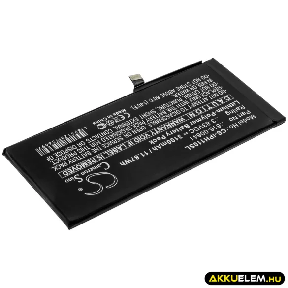 Utángyártott Apple mobil Li-Polymer akkumulátor 3.83V 3100mAh 616-00641 - CameronSino