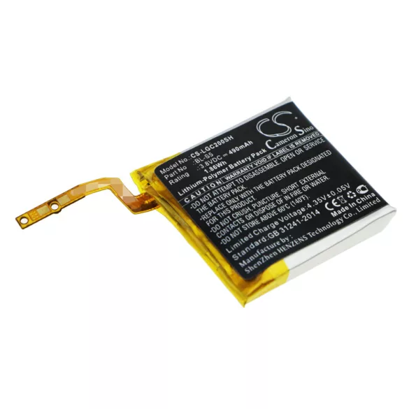 Utángyártott LG Okosóra Li-Polymer akkumulátor 3.8V 490mAh BL-S5 - CameronSino