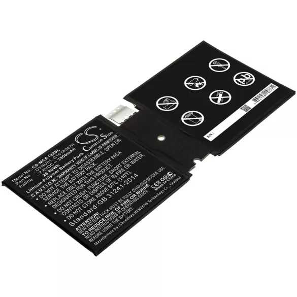 Utángyártott Microsoft Tablet Li-Polymer akkumulátor 7.6V 3500mAh DYNU01, G16TA047H - CameronSino