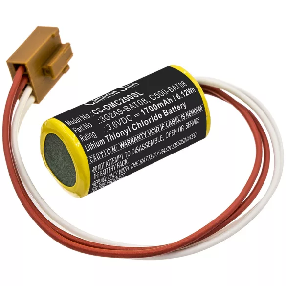 Utángyártott Omron PLC Li-SOCl2 elem 3.6V 1700mAh 3G2A9-BAT08, C500-BAT08 - CameronSino