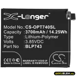 Utángyártott OnePlus mobil Li-Polymer akkumulátor 3.85V 3700mAh BLP743 - CameronSino