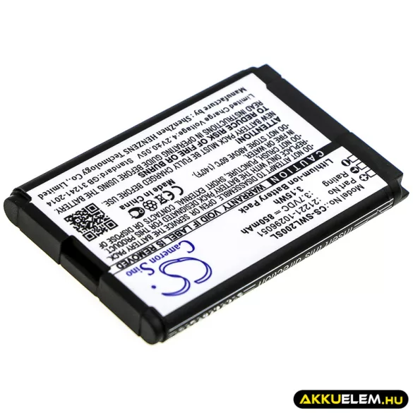 Utángyártott Siemens Távirányító Li-ion akkumulátor 3.7V 850mAh 21221-10296051 - CameronSino