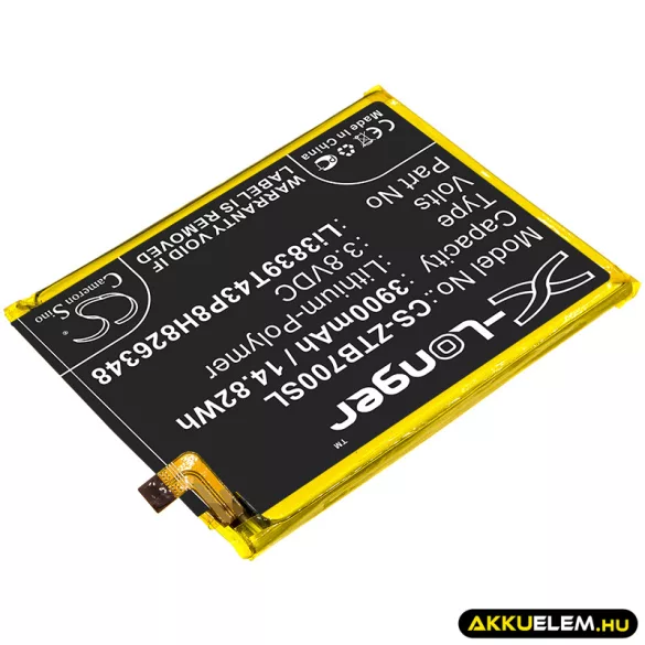 Utángyártott ZTE mobil Li-Polymer akkumulátor 3.8V 3900mAh Li3839T43P8H826348 - CameronSino