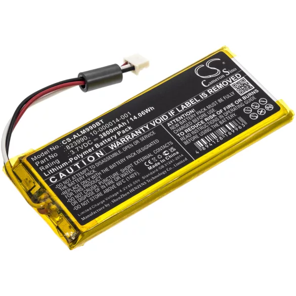 Utángyártott ADT Riasztó rendszer Li-Polymer akkumulátor 3.7V 3800mAh 823990, 10-000014-001 - CameronSino