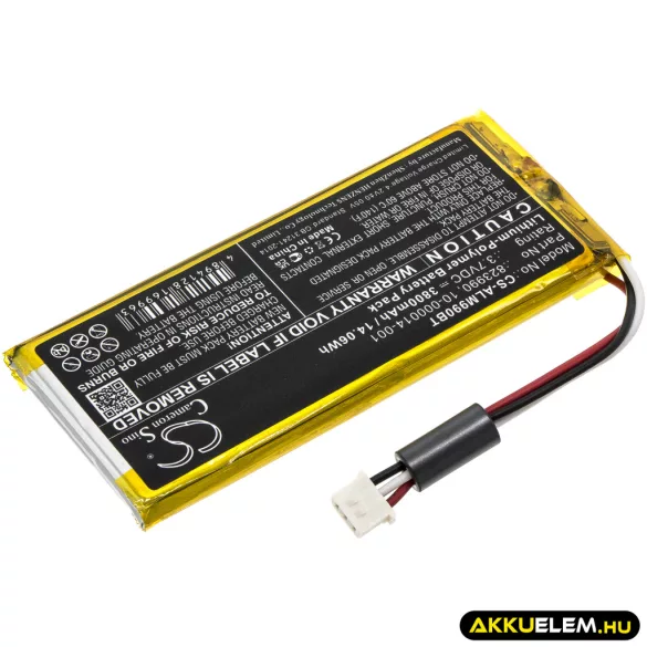 Utángyártott ADT Riasztó rendszer Li-Polymer akkumulátor 3.7V 3800mAh 823990, 10-000014-001 - CameronSino